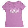 space cadet space ship Women's Triblend Scoop T-shirt