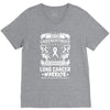 Never Underestimate The Strength Of A Lung Cancer Warrior V-Neck Tee