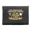 I Love Someone with Childhood Cancer to the Moon and Back to Infinity Accessory Pouches