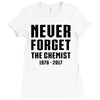 Never Forget The Chemist Ladies Fitted T-Shirt