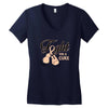 Fight For a Cure Uterine Cancer Awareness Women's V-Neck T-Shirt
