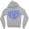 i love being a senior citizen Zipper Hoodie