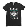 merry wolfmas Ladies Fitted T-Shirt