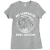 halloween my labrador rides shotgun Ladies Fitted T-Shirt
