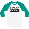sunday funday t shirt funny jersey shore football 3/4 Sleeve Shirt
