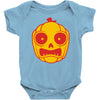 frightened jack o lantern Baby Onesie