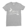 merry christmas flower Ladies Fitted T-Shirt