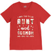 i have two titles aunt and dogmom and i rock them both with roses V-Neck Tee