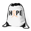 Hope Uterine Cancer Awareness Drawstring Bags