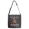 ugly sweater fight christmas t shirts Adjustable Strap Totes