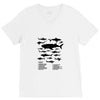 shark chart V-Neck Tee