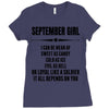 Super September Girl Ladies Fitted T-Shirt