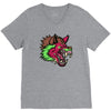 pink punk wolf V-Neck Tee