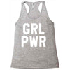 girl power white logo Racerback Tank