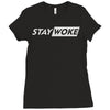 stay woke now Ladies Fitted T-Shirt
