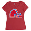 quebec nordiques Women's Triblend Scoop T-shirt