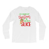 pizza christmas humor Long Sleeve Shirts