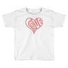 love heart outline valentine's day Toddler T-shirt