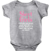 Short Girls God Only Lets Things Grow Up Baby Onesie