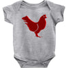 chiken red Baby Bodysuit