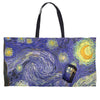 tardis starry night Weekender Totes
