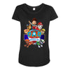 paw patrol birthday boy dad Maternity Scoop Neck T-shirt