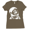 astronaut chimp Ladies Fitted T-Shirt