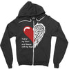 half of my heart is in heaven with my angel Zipper Hoodie