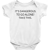 it's dangerous to go alone!take this. Baby Bodysuit