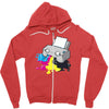 printer Zipper Hoodie