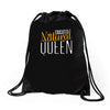 educated natural queen1 Drawstring Bags
