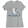 open wide Ladies Fitted T-Shirt