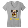 gryffindog pug Women's V-Neck T-Shirt