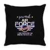 military, women's proud air force mom of her military son u Throw Pillow