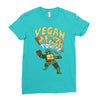 vegan pizza power Ladies Fitted T-Shirt