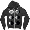 the phases of the moon of laika dog Zipper Hoodie