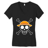 luffy pirate flag Women's V-Neck T-Shirt