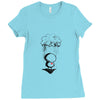 sad, rain heard Ladies Fitted T-Shirt