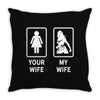 Your Wife And My Wife Throw Pillow