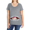 February Peeking Out Baby Girl Ladies Curvy T-Shirt
