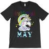 unicorns are born in may cute unicorn T-Shirt