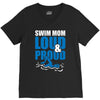 swim mom loud and proud sports athlete athletic V-Neck Tee