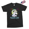 unicorns are born in february cute unicorn Exclusive T-shirt