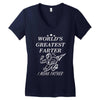 world's greatest farter i mean father Women's V-Neck T-Shirt