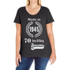 made in 1945 70 years of being awesome Ladies Curvy T-Shirt