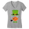 DABBİNG LEPRECHAUN Women's V-Neck T-Shirt