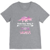 cool mama saurus. V-Neck Tee