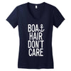 boat hair don't care Women's V-Neck T-Shirt