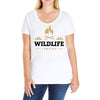 Wildlife Camping Ladies Curvy T-Shirt