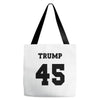 Trump 45 jersey number Tote Bags